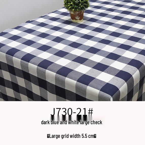 Plaid Cotton Linen Tablecloth, Throw Pillow, Cushion, and Pillowcase Fabric