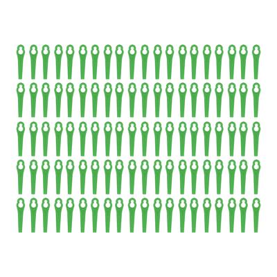 100Pcs Plastic Cutter Blades Lawn Mower Cutting Tool Replacement Garden Pruning AccessoriesGreen