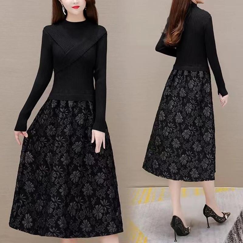 Autumn Winter 2026 High-End Goddess Style Knit Dress for Women