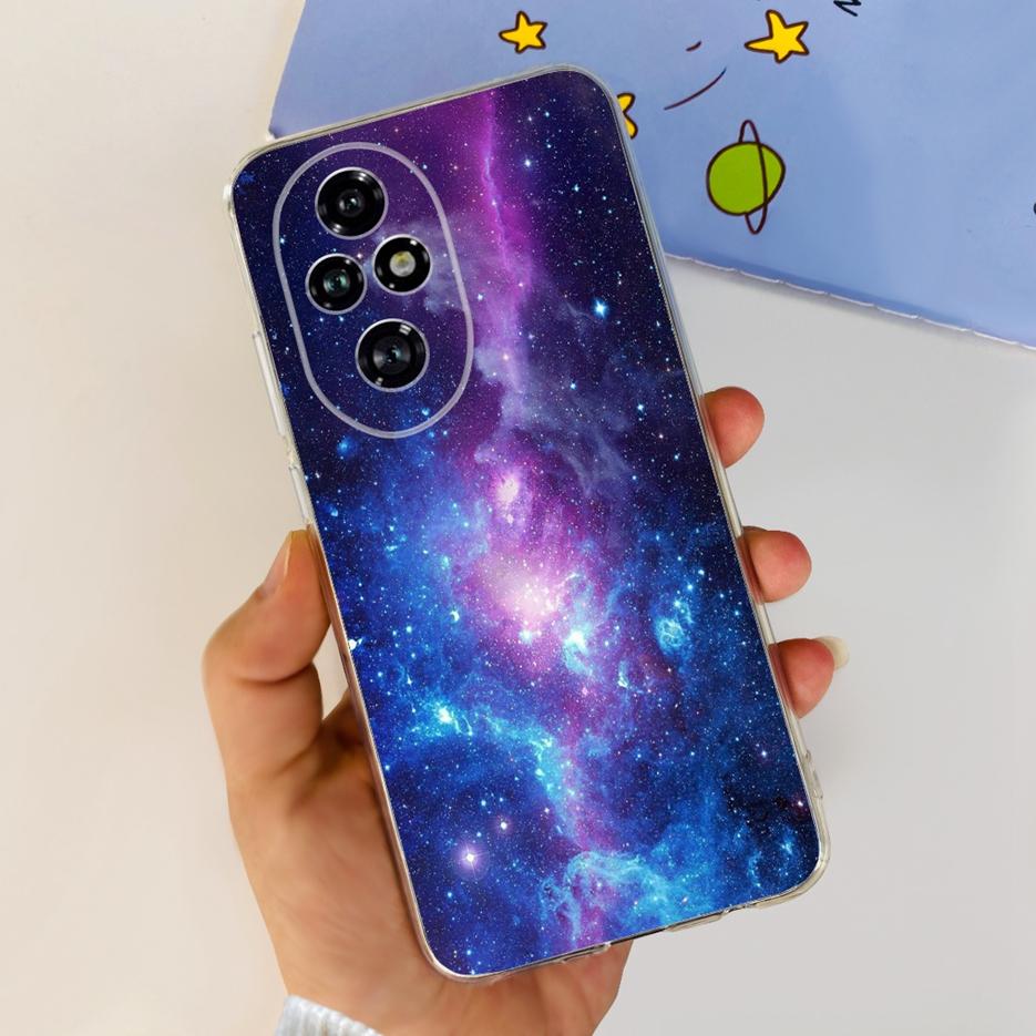 For Honor 200 Pro Case ELP-AN00 Cute Cat Painted Cover Clear Silicone Phone Case For Honor 200 Lite Honor200 Pro Soft TPU Fundas