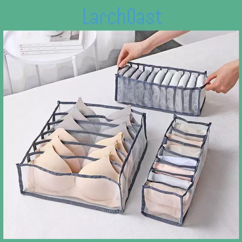 Innerwear Organizer With Divided Mesh Compartments For Home Bedroom Storage