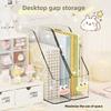 Transparent Desktop File Storage Rack Book Stand Desk Organizer Office Home Book Stand Simple Vertical Storage Box For Student