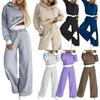 Women S Two Piece Hooded Sweatshirt Set Casual Long Sleeve Tracksuit