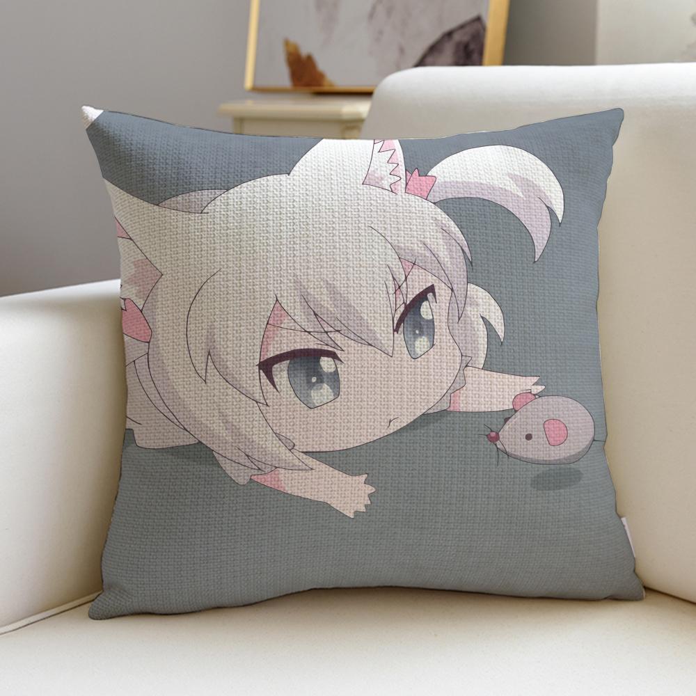 Gentle NNyanko DaysS Cushion Cover Breathable and Skinfriendly Linen Pillowcase Square Removable and Washable Cushion