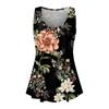 Women's Fashion Summer Round Neck Tank Top Lightweight Sleeveless  Print Tank Top
