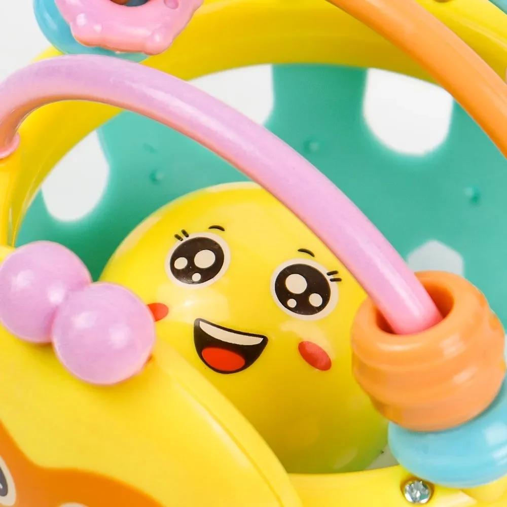 Soft Teething & Sensory Rattle Ball for Babies - An Early Educational Toy for Newborns To Hand Grasping and Tactile Exploration