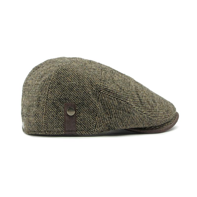 Woolen Hat Women's Autumn Winter Beret British Painter Hat Forward Hat Men's Cotton Hat Peaked Cap