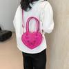 Chic Street Style Small Heart Shape Pu Shoulder Bag For Women