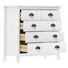 vidaXL Sideboard Hill Weiß 79x40x80 cm Massivholz Kiefer
