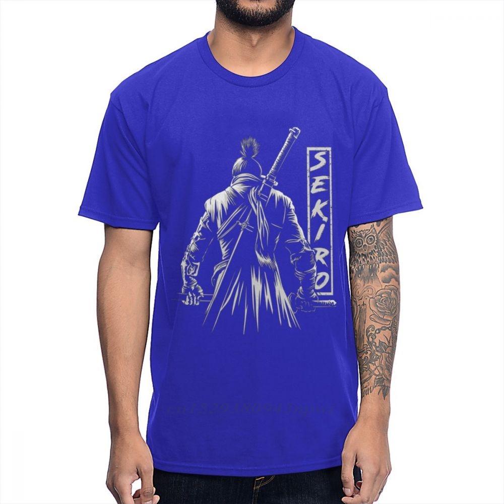 PS4 Game SEKIRO T Shirt Shadows Die Twice The Onearmed Wolf Tee Shirt For Male Retro Homme Tee Shirt 100 Cotton