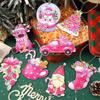 24Pcs Rustic Wooden Christmas Tree Ornaments for Holiday Party Decorations and Home Festive Display