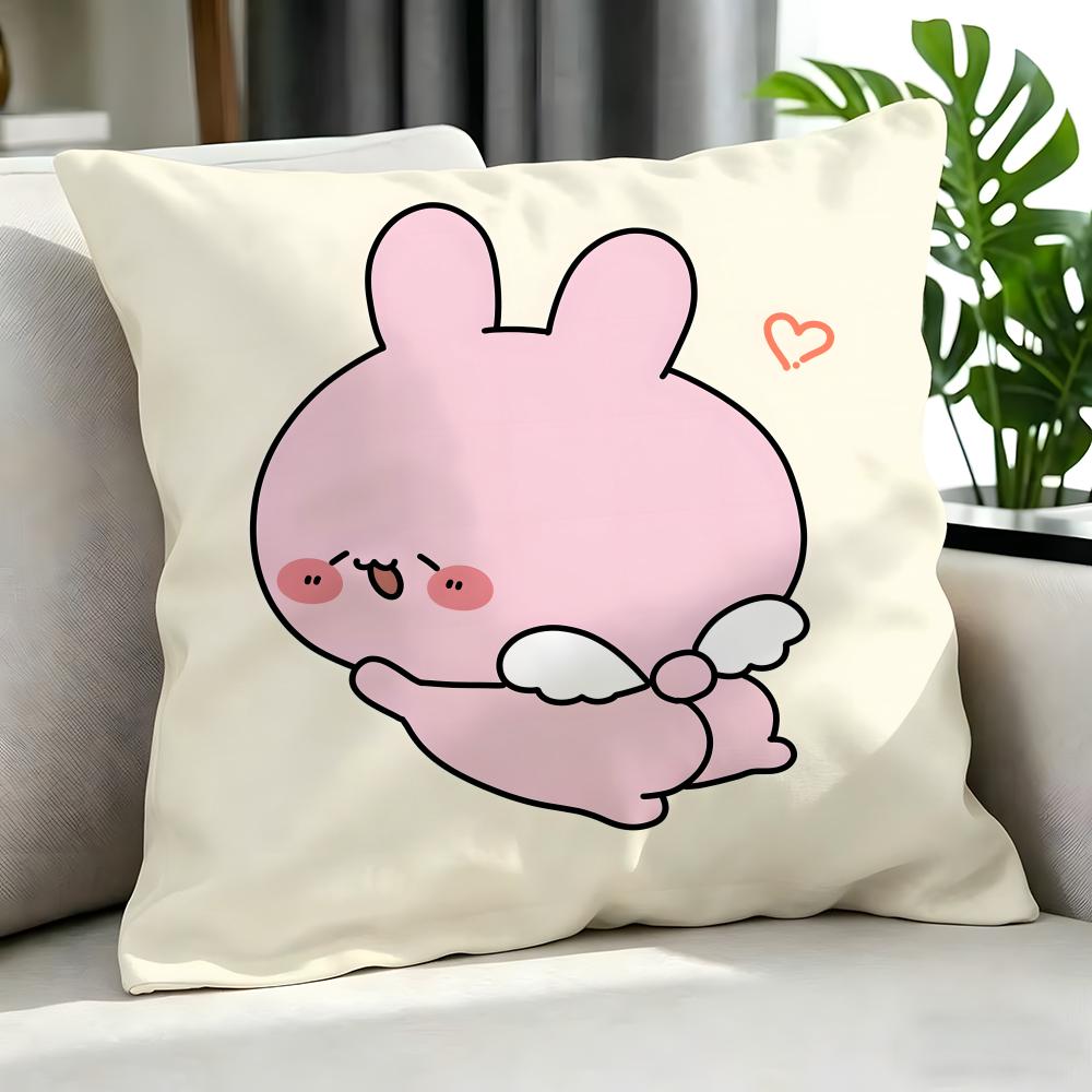 Cartoon Asamimichaan Asleep Cushion Cover Cushion Cover Set 4Pcs 50X50 45X45 40X40 Pillowcase Decorative Sofa Home Decor