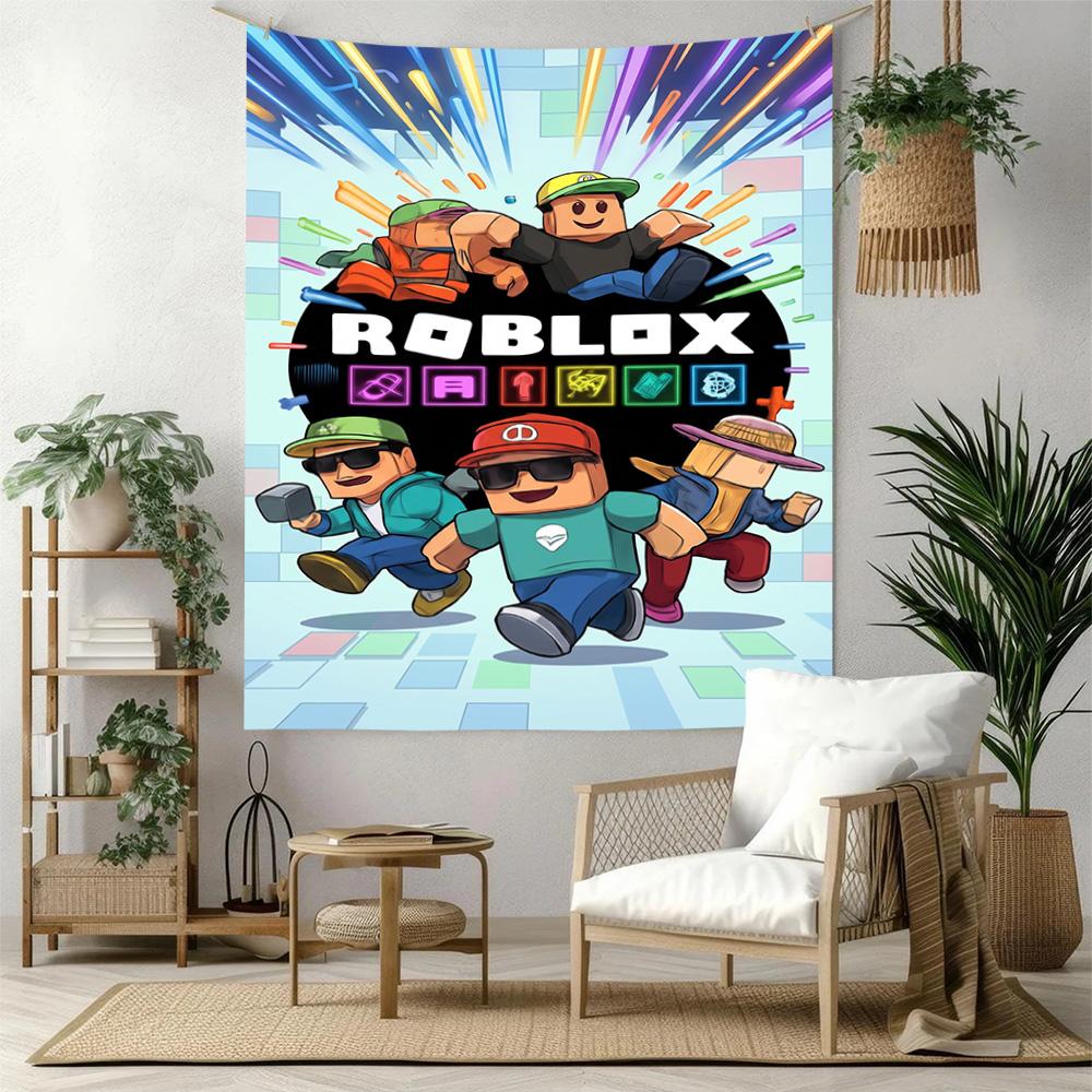 Roblox Wall Decor Tapestry Art For Pet Memorial Birthdaywedding Party Backdrop Family Gift