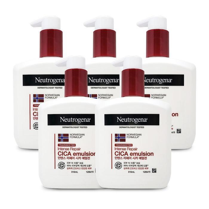 Neutrogena Intense Repair Cica Emulsion Unscented 310ml Body Lotion 5 Count Ss (30420020)