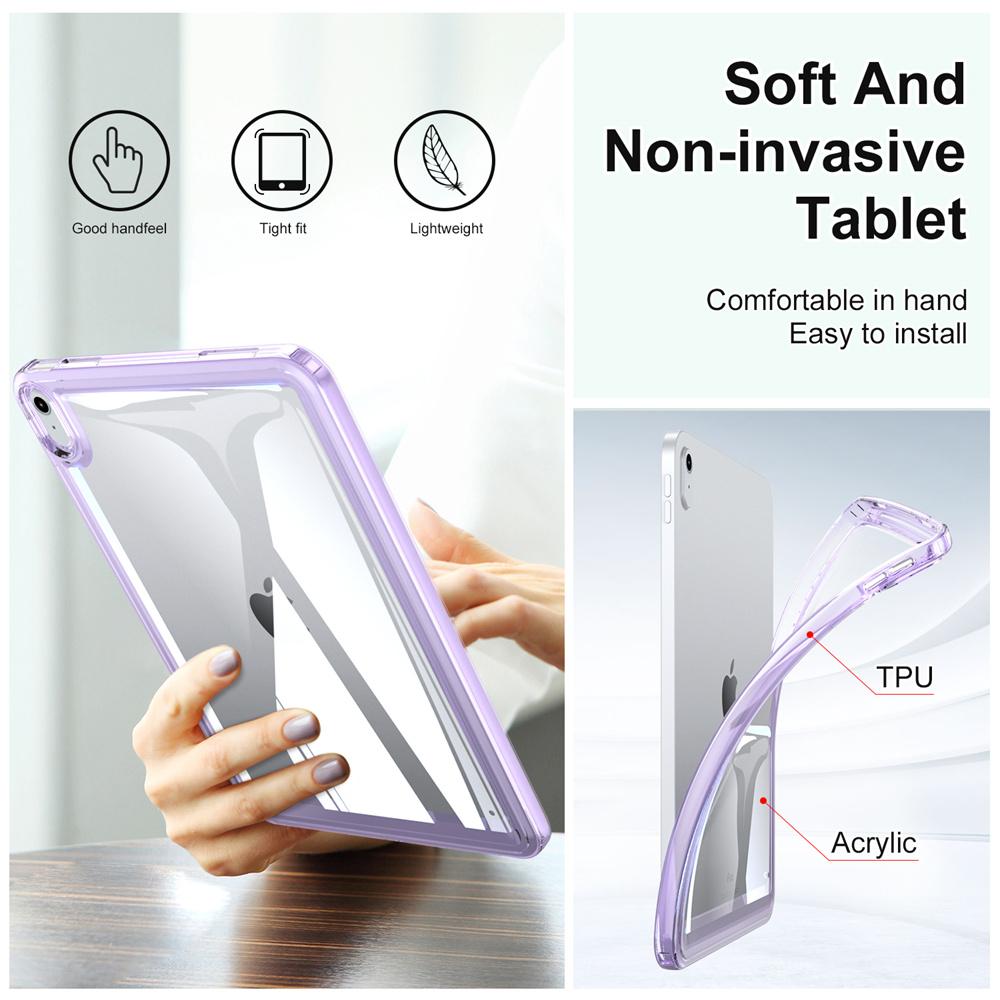 For iPad 10 10th Generation Case Hard Jelly Silicone Edge Back Cover For Apple iPad 10 10th Gen 2022 A2696 10.9 Inch Funda Cases