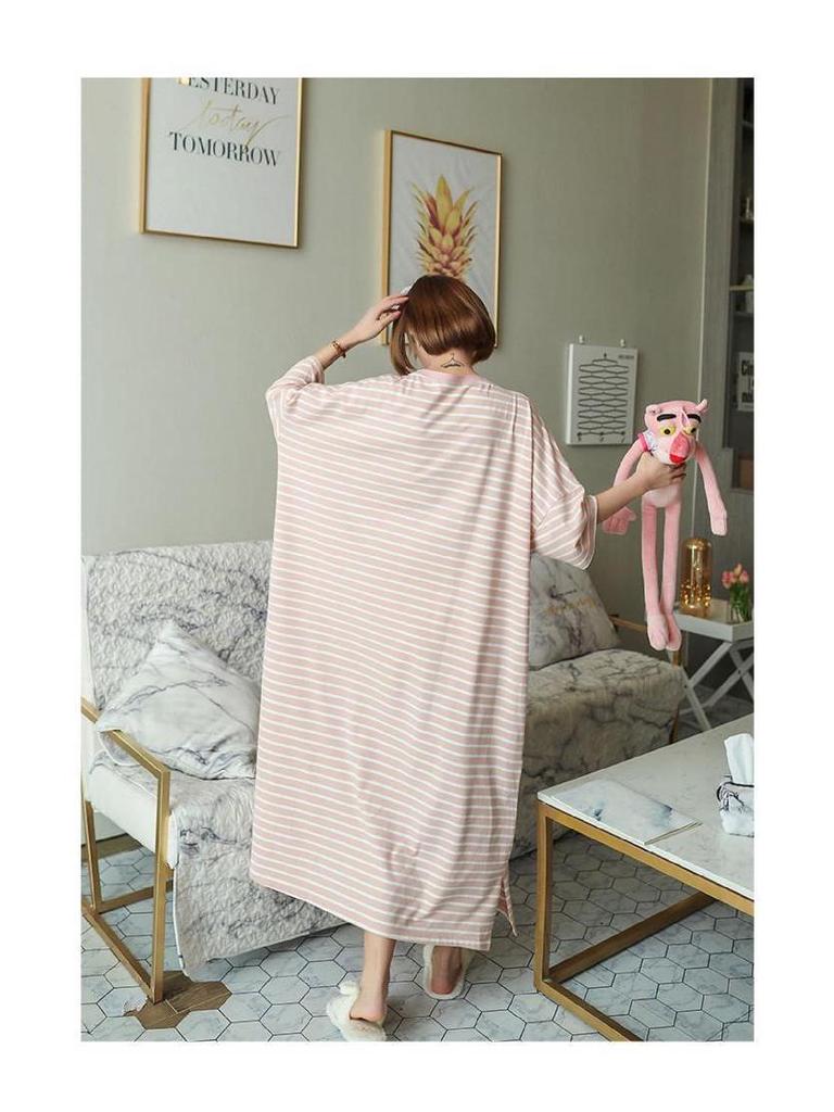 Popular Summer Milk Silk Cartoon Nightdress for Women - Short Sleeve, Loose Fit, Ideal for Students