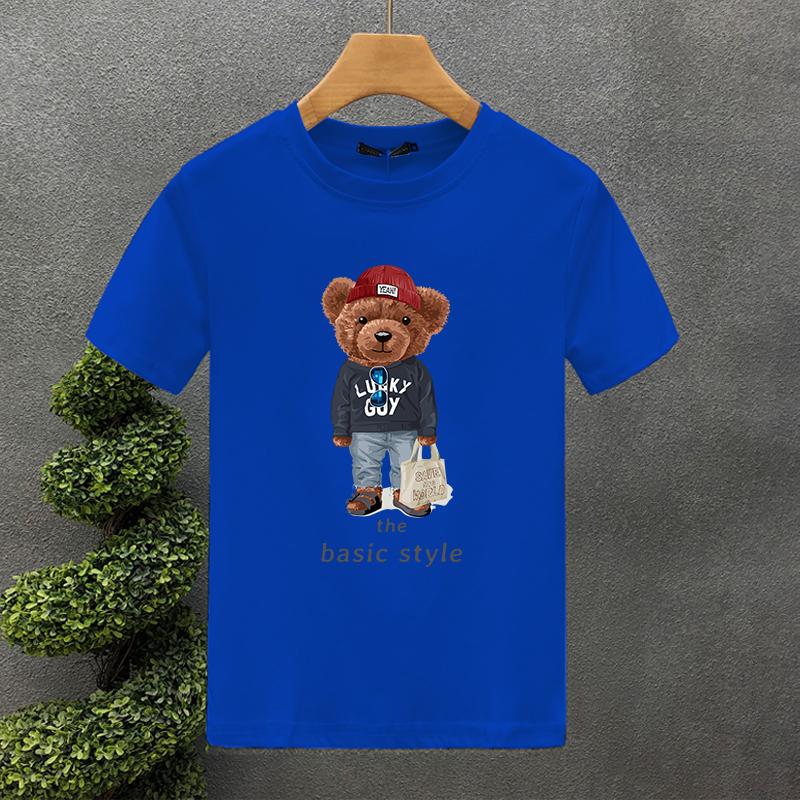 

2025 Роскошный Смешной Медведь для Мужской Футболки Хлопок Высокое Качество Креативный Принт Летние Футболки Бренд Топы Унисекс Оверсайз S-7XL 4XL
