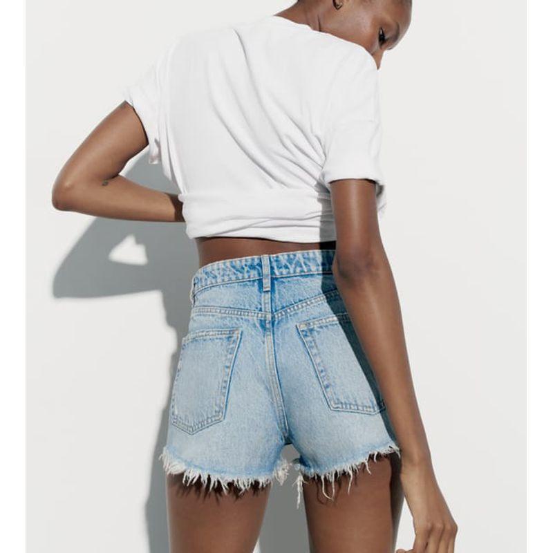 Summer Fashion All-Matching Hole Arc High Waist Hot Pants