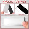 Fainne 50 Pcs 1.25" H Magnetic Shelf Label Holders for Metal Racks and Shelves, 3'' Long Clear Magnetic Shelf Label Strips Gondola Price Tag talled