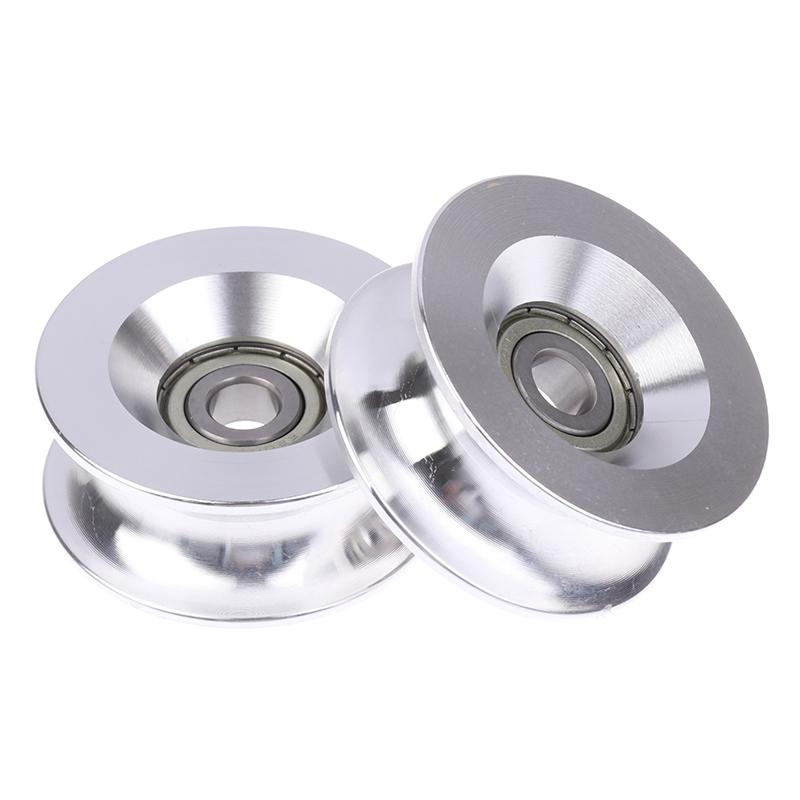 1ks U 10*60*25mm U Typ Vysoké Zatížení Hliníkové Ložisko Kladka Vodicí Kolo 6200 Ložisko Pohyblivá Kladka Gumová Kladka