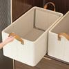 1pc Foldable Fabric Storage Box for Home Use Wardrobe Organizer for Clothes and Pants Layered Storage Solution