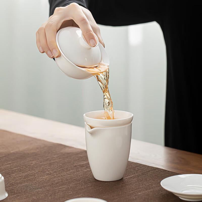 Dehua Mutton Fat White Porcelain Kung Fu Tea Set