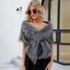 Multicolour Warm Cheongsam Shawl Widened Pashmina Wraps Fashion Fluffy Cape Shawls  Daily