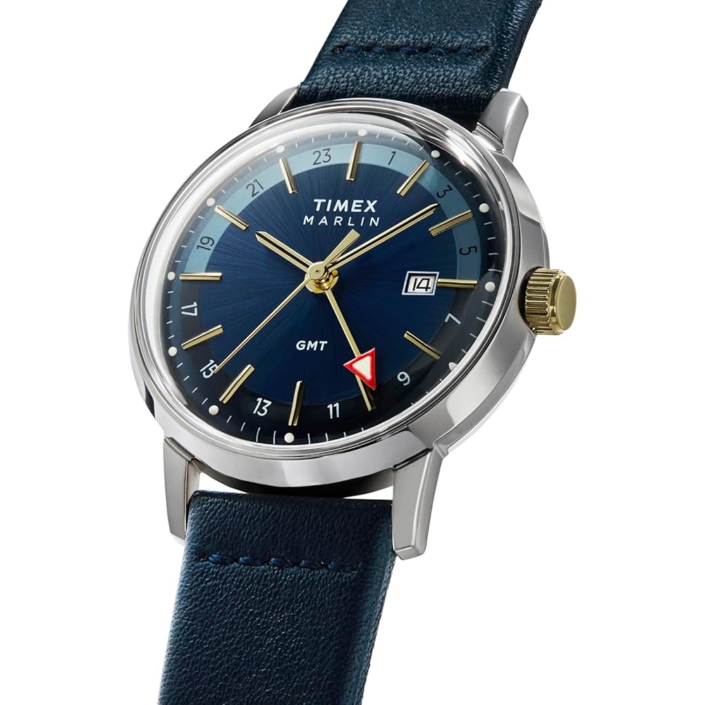 Zegarek męski TIMEX Marlin TW2Y47900, Mechanizm kwarcowy, Wodoszczelność 5 ATM, Tworzywo sztuczne, Granatowa tarcza, Stal nierdzewna [Import równoległy]