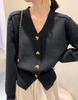 2023 Autumn V-neck Loose Fit Women's Wool Cardigan Sweater