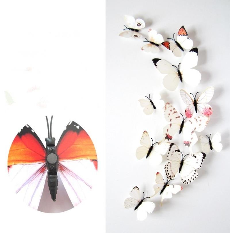 12pcs/Set Colorful 3D Butterflies Wall Sticker Beautiful Butterfly Sticker with Magnet for Kid Room Wall Decals Home Decoration