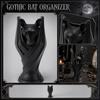 Gothic Bat Shaped Multifunctional Storage Box with Sculptural Design for Home Office Decorative Organizer and Small Item Holder