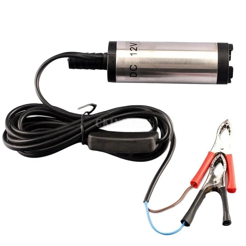 38mm DC 12V/24V Auto Mini Wasser Öl Kraftstoff Transferpumpe Ein/Aus Schalter Tauchpumpe