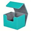 Card Deck Box PU Leather, Holds 100 Sleeved Cards Storage Case, Strong Magnetic Closure for TCG MTG Pokemon