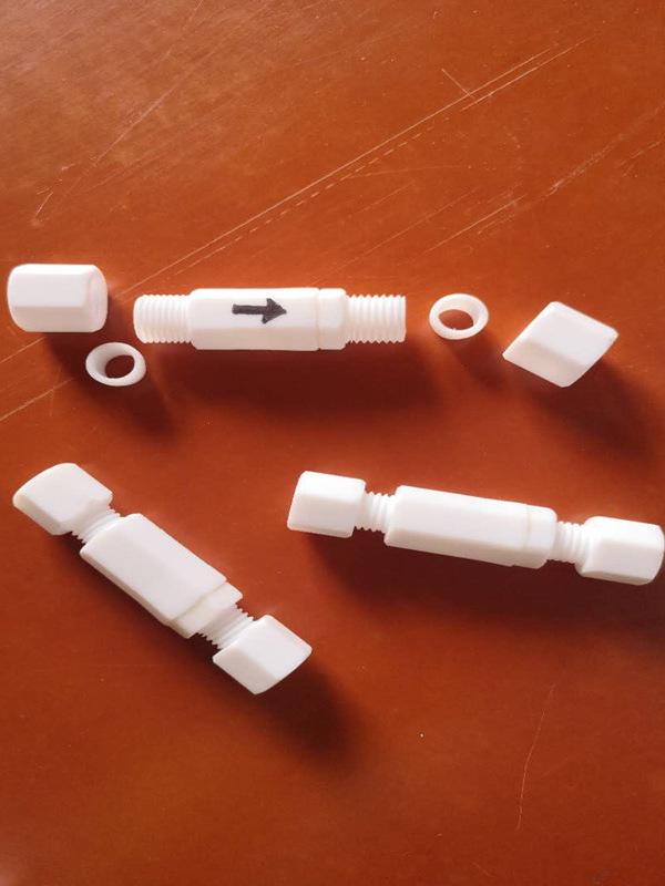 PTFE One-Way Teflon Check Valve - Corrosion, Acid, Alkali & Ozone Resistant