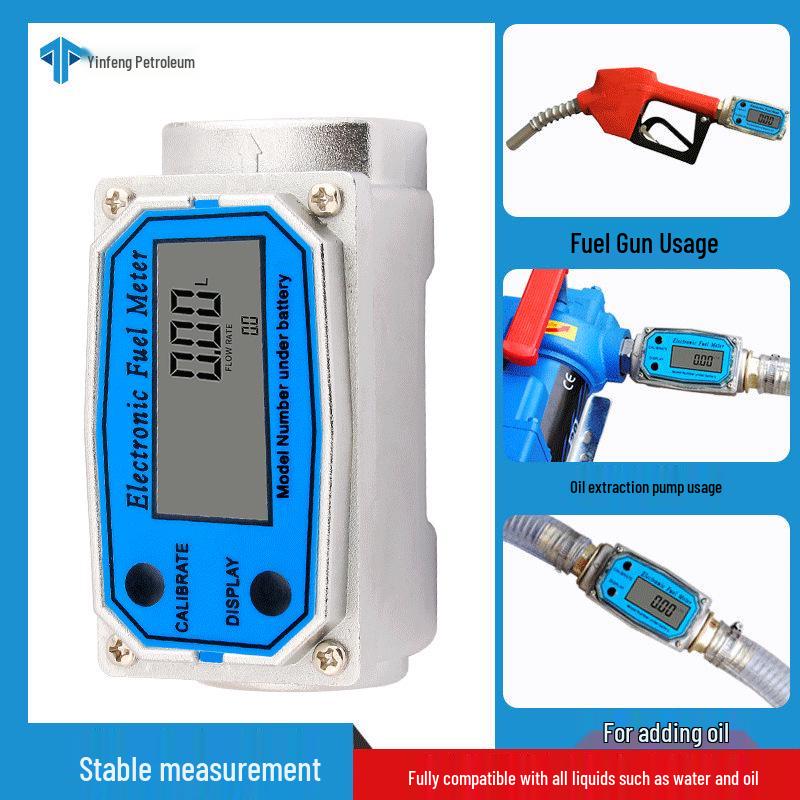 Aluminum Alloy Digital Flow Meter for Methanol, Diesel, Gasoline, Kerosene, Chemical Water – K24 Electronic Liquid Turbine Meter