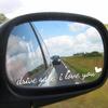 Auto Spiegel Aufkleber Fahr Sicher Ich Liebe Dich Auto Spiegel Aufkleber Niedliches Fahrzeugzubehör Für Armaturenbrett Windschutzscheibe Fenster Roller SUV