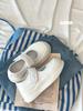 Leather muffin thick-soled Velcro Mary Jane single shoes women's 2025 spring and summer new fashionable versatile light mouth loafers