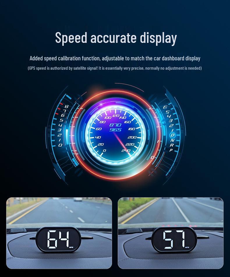 Portable Car Head-Up Display with GPS Multifunction Tester