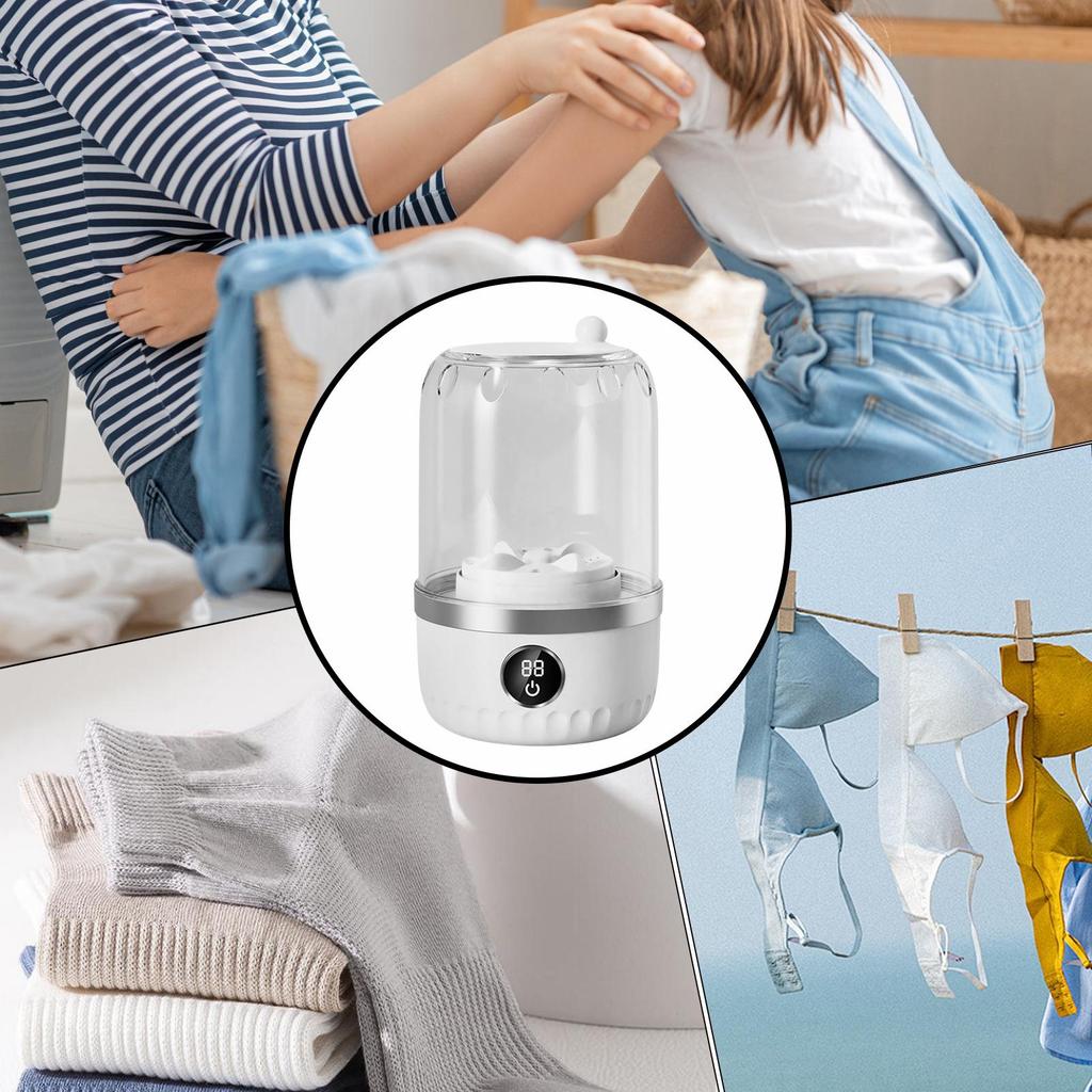 Portable Washing Machine 1L Underwear Washing Machine Clothes Laundry Fabric Appliances For Apartments Dormitories Travel