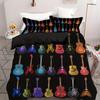 Music Guitar Duvet Cover Digital Printing Set Bedding Decorative Quilt Cover Pillowcase Three-Piece Set