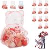 12PCS Large Gummy Bear Container Clear Candy Storage Container Bears Shaped Candy Holder Reusable Giant Gummy Bear Storage Jar