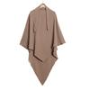 Solid Color Elegant Muslim Head Covering Ready to Wear Tie Closure Prayer Headscarf Long Breathable Abaya Hijab for Women