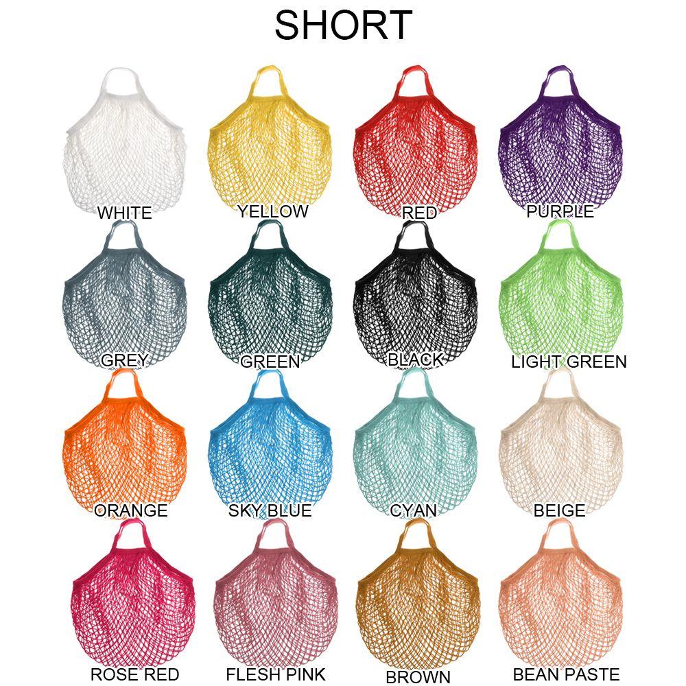 Cotton Reusable Shopping String Fishnet Mesh Bag Net Turtle Bags Woven Net Tote Storage Handbag Tote