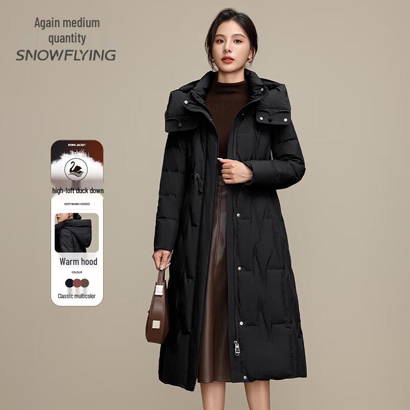 

SNOWFLYING Women s Waist-Cinching Mid-Length Down Jacket 2XL