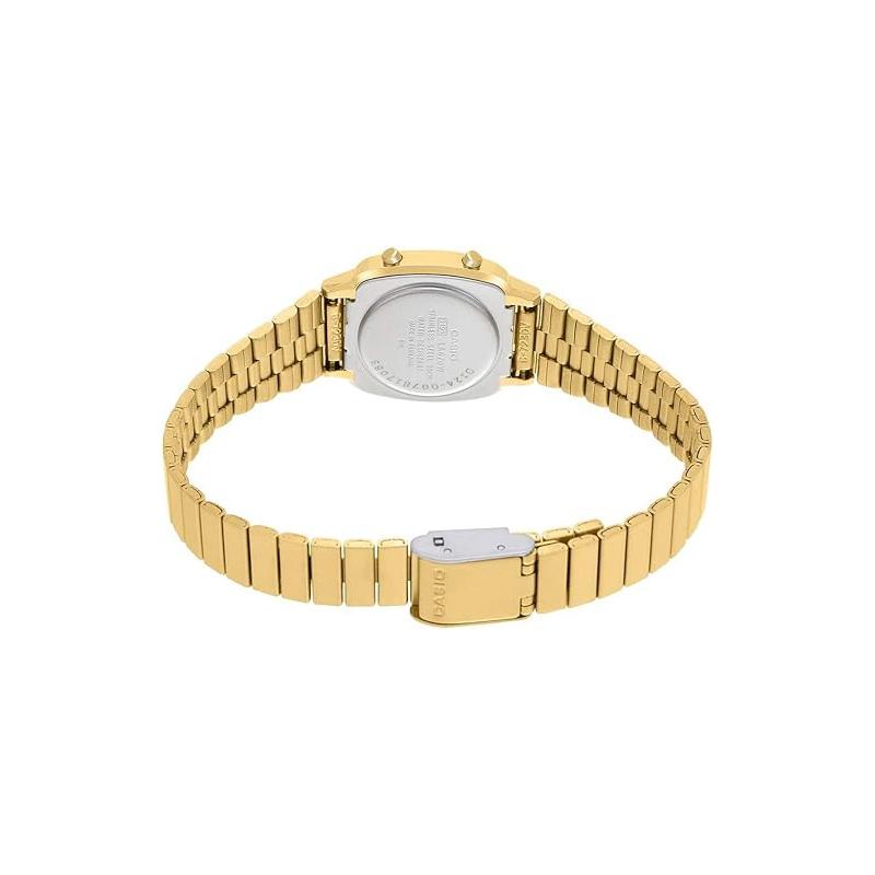 Casio YOUTH series - small metal squares, classic squares, retro small gold nuggets, LCD display, waterproof, quartz movement, stainless LA670WGA-1D