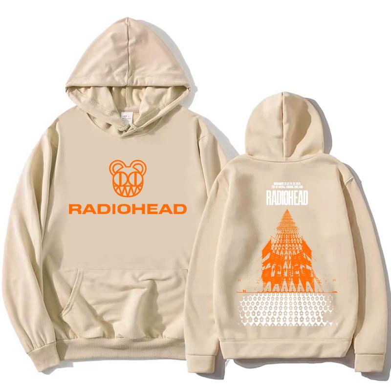 Rock Band Radiohead Trasa 2025 Listopad Bluzy Polarowe Zimowe Długi Rękaw Bluzy z Kapturem Casualowa Moda Męskie/Damskie Pulowery