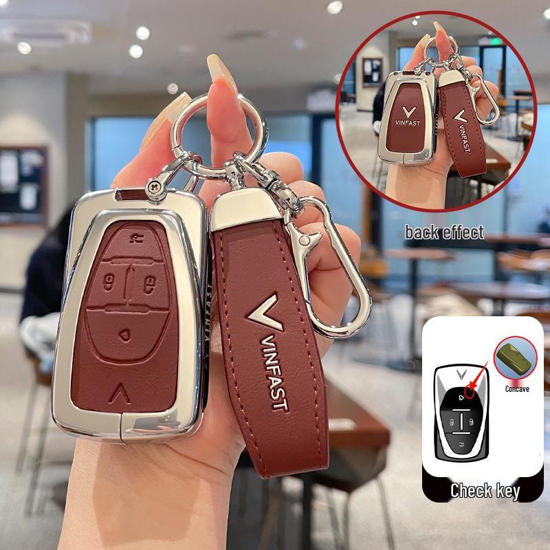 Étui à clés VF8 Haut de gamme pour VINFAST: Coque Protectrice V3 avec Boucle