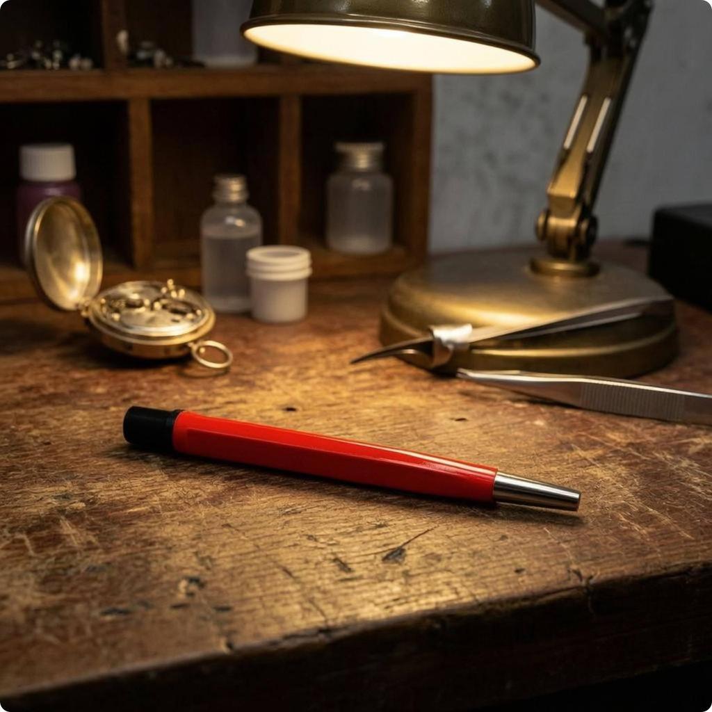Uhrenreparatur Pinselstift Stil Reinigung Metallzwinge Schlank Blau Stahl