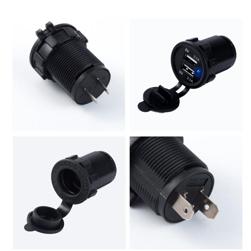 12V Dual USB Car Cigarette Lighter Socket Splitter 12V Charger Power Adapter Outlet Accessories New Arrive