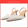 Heeled Sandals With Pearl Embellishments For Summer Wear